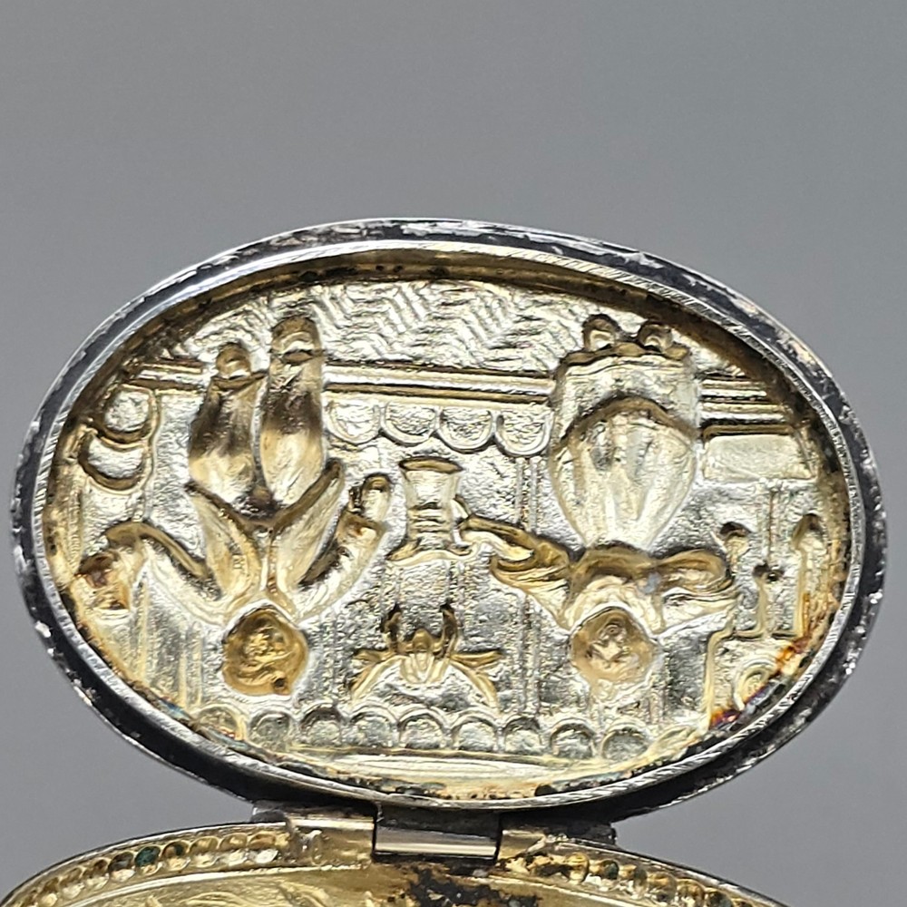 Antique Dutch 800 Silver Pill Box Snuff Box