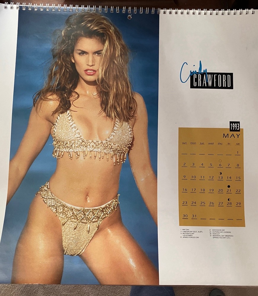 Cindy Crawford 1992-1993 FULL SIZED calendar