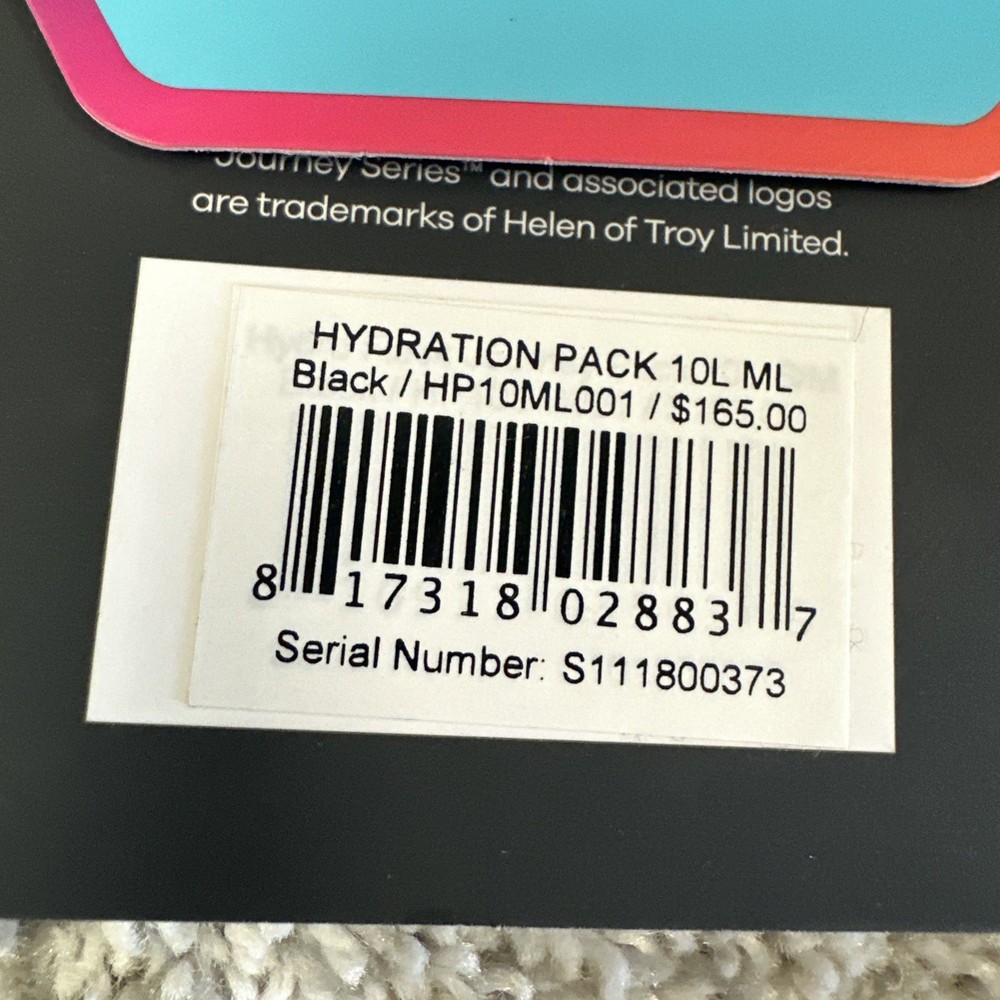 Hydro Flask Down Shift Black Hydration Pack 10 L NEW With Tags