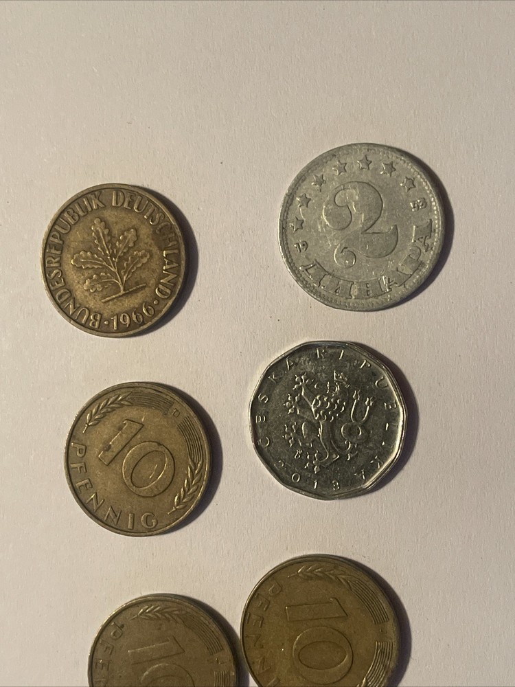 10 Europe 🪙 Different Coins Years Counties Denomination . 🇮🇹🇩🇪🇫🇷