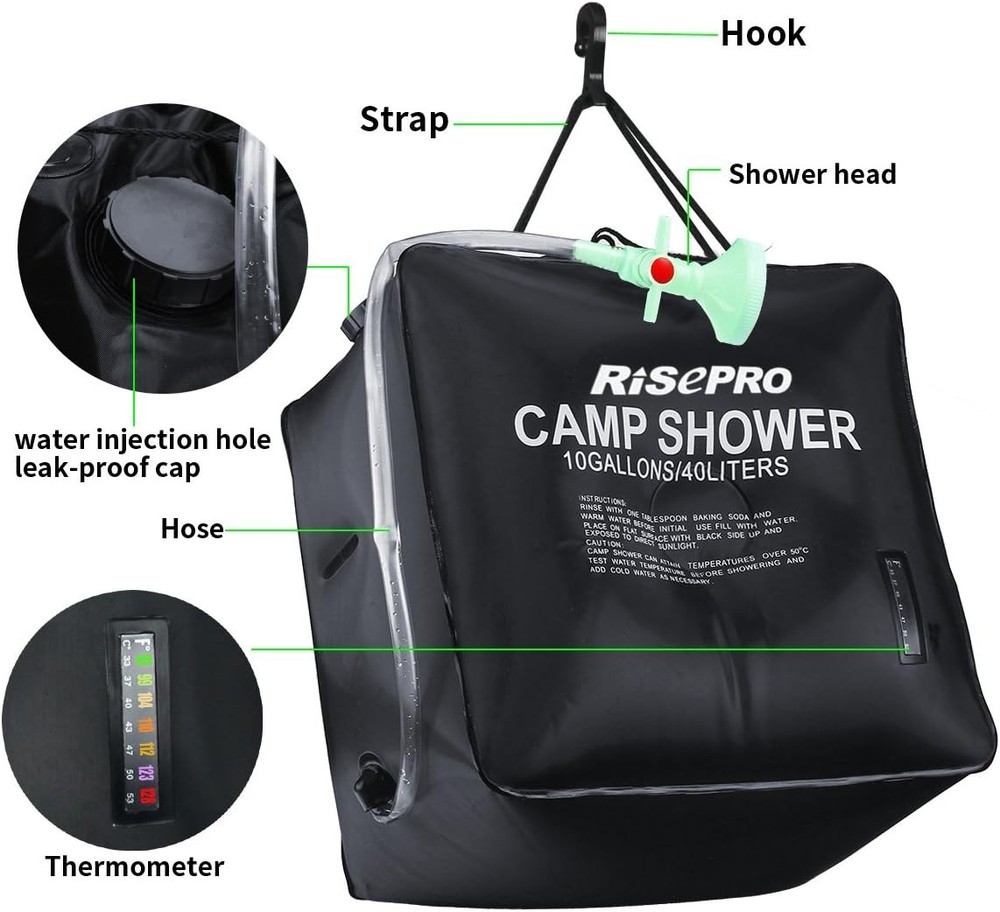 Portable Solar Heated Shower Bag