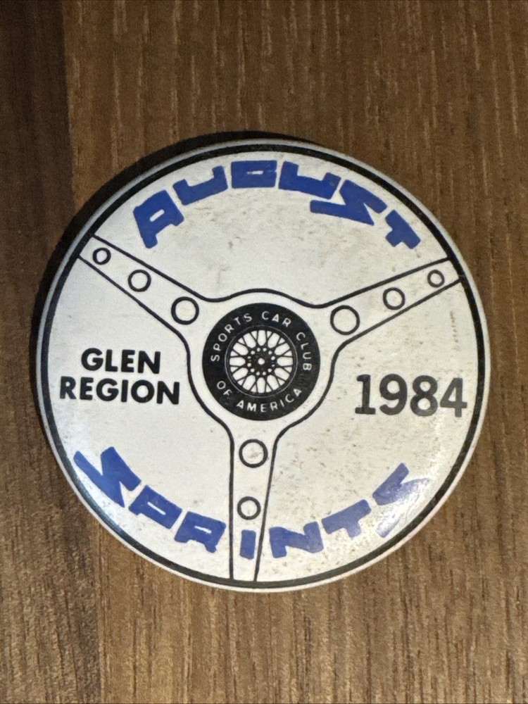 1984 SCCA Racing Button, August Sprints - Glen Region