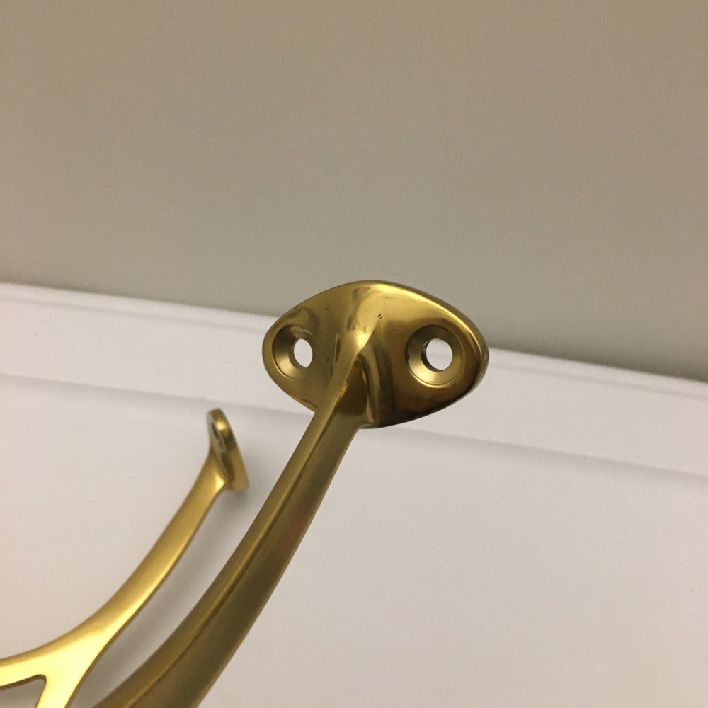 Solid Brass Bar Foot Rail Brackets SET OF 2