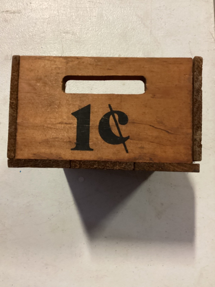 Reproduction 1 Cent Candy Box 5” x 6” x 3”