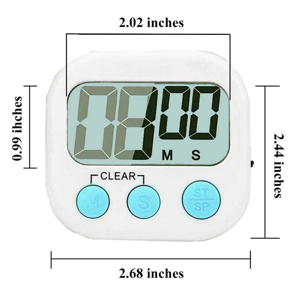Digital Kitchen Cooking Timer Magnetic Design Loud Alarm Sound Work Study