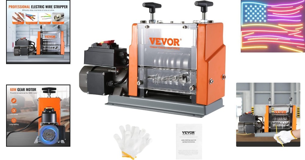 Electric Wire Stripping Machine, 0.06''-0.98'' Automatic Wire Stripper Machin...