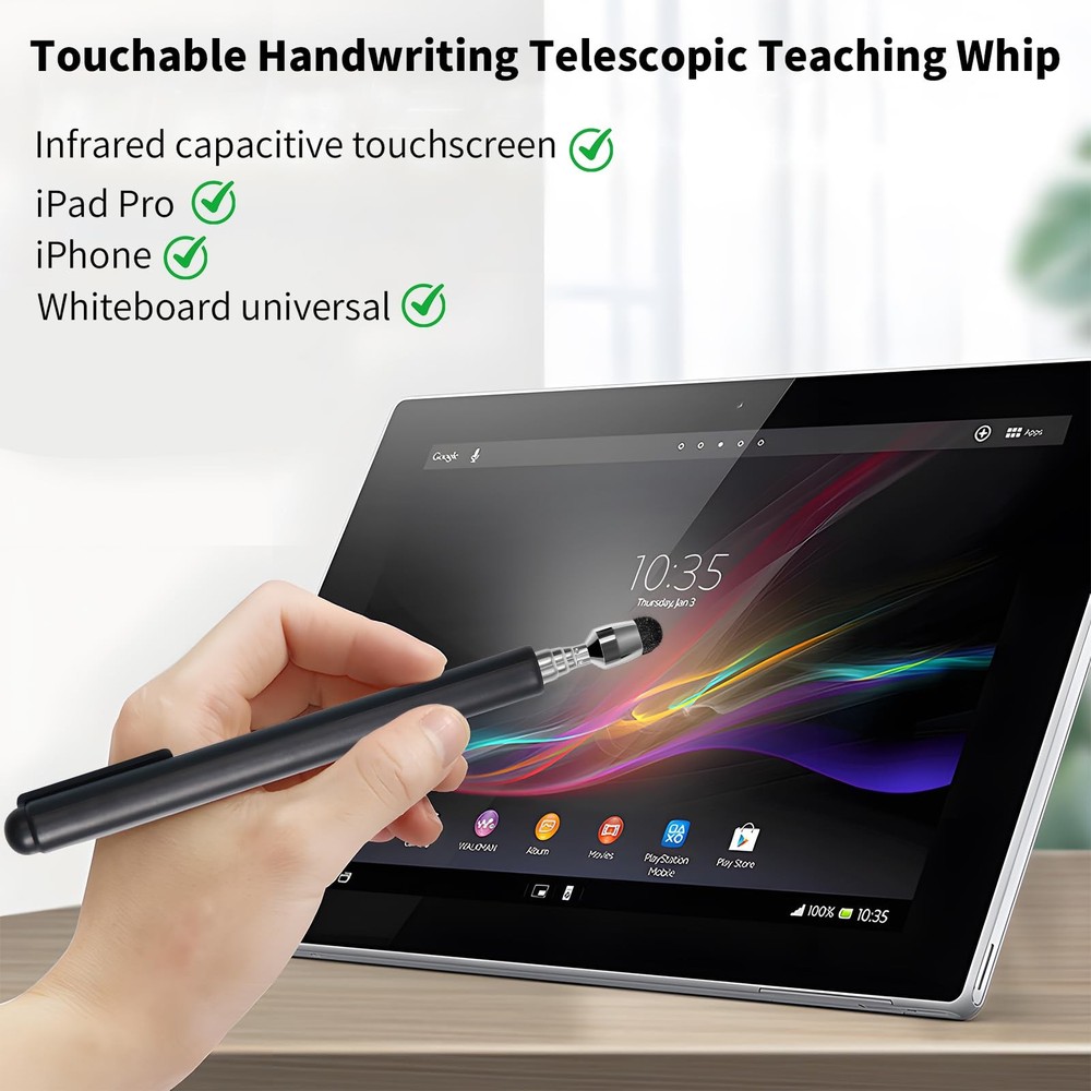 Universal Telescopic Stylus Pen for Touch Screens, Retractable Pointer Stick ...