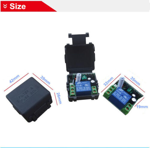 Wireless Remote Control Switch System 12V 1CH Transmitter&Receiver Access 315MHz