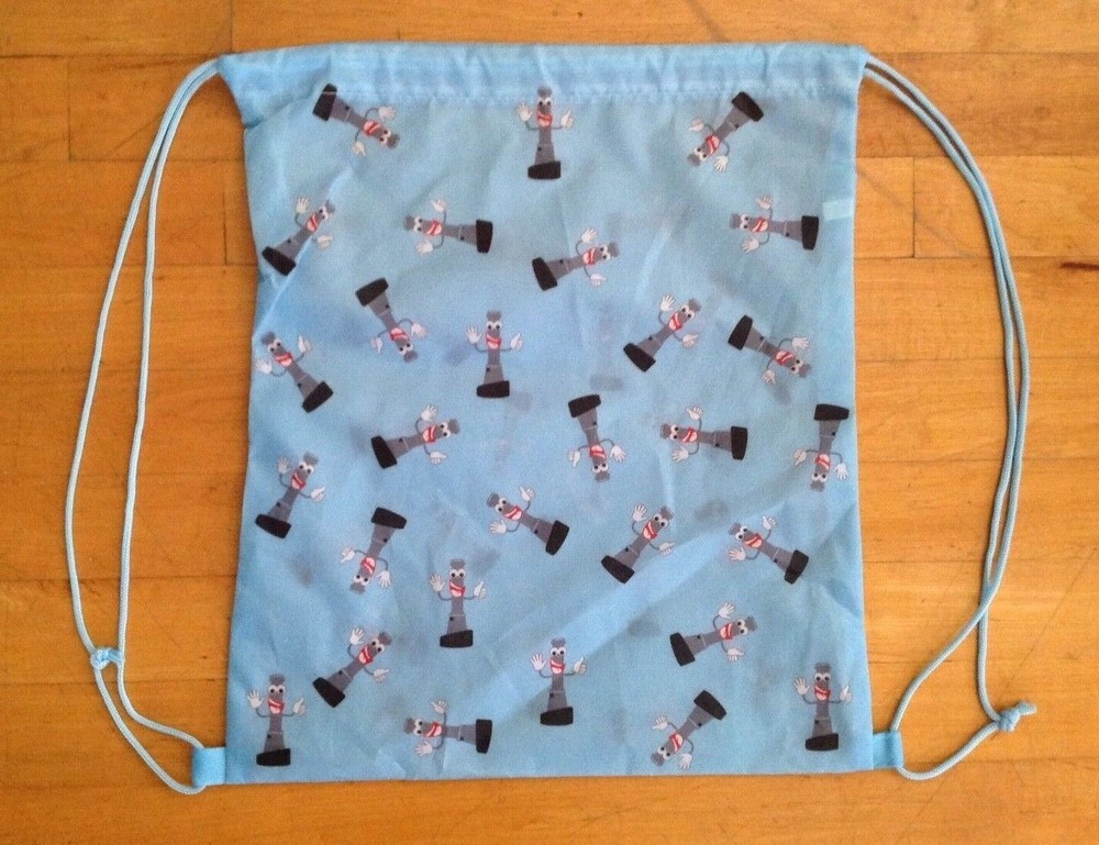 Blue Lighthouse Drawstring Sling Backpack Bag Reusable