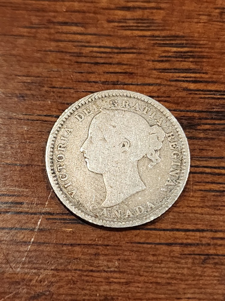 1887 Canada 10 Cents Silver Coin