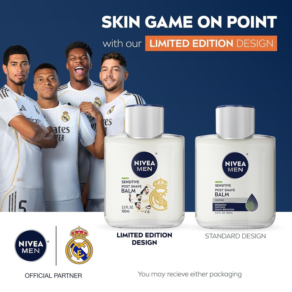 NIVEA MEN Sensitive Post Shave Balm, with VitaminPro Complex, Alcohol Free After