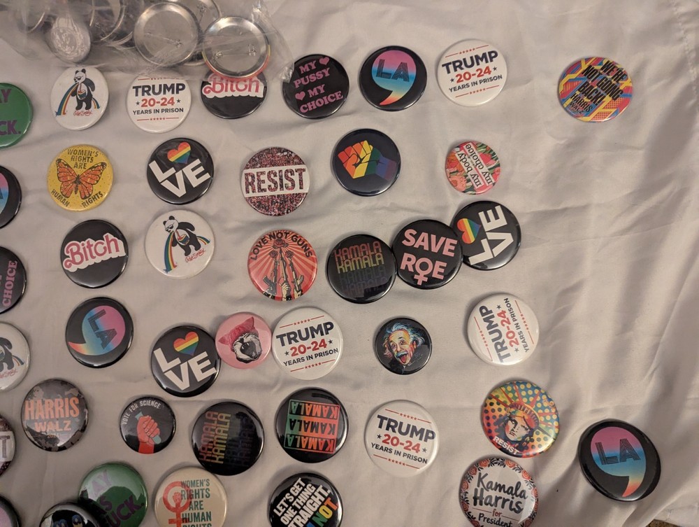 91 Pin Back Buttons Political,Self Expression Lgbtq,Rights