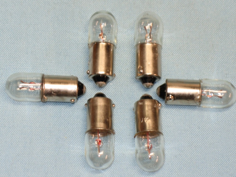 (Qty 6) #47 ~ MINIATURE LIGHT BULB ~ (Qty 6)
