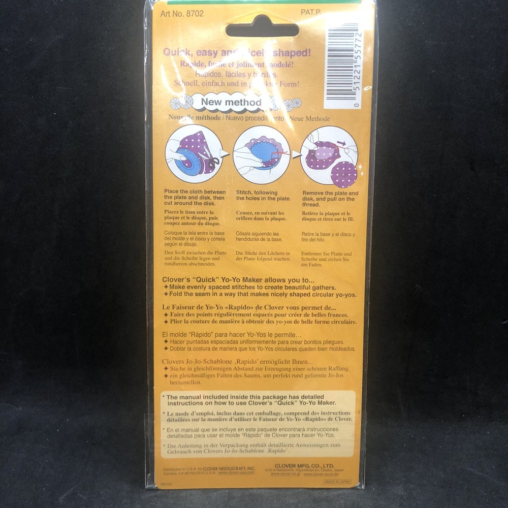 Bundle of Four 4 Quick Yo-Yo Makers Round Assorted Sizes Extra Small Makes 3/4"