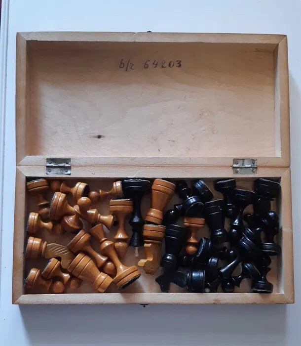 Nice Vintage Wooden Chess Set Soviet USSR