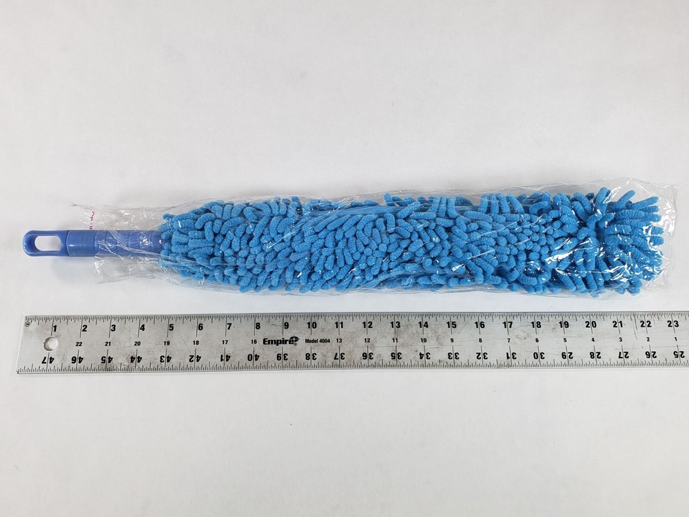 Long Blue Soft Microfiber 22" Flexible Bendable Duster With Handle
