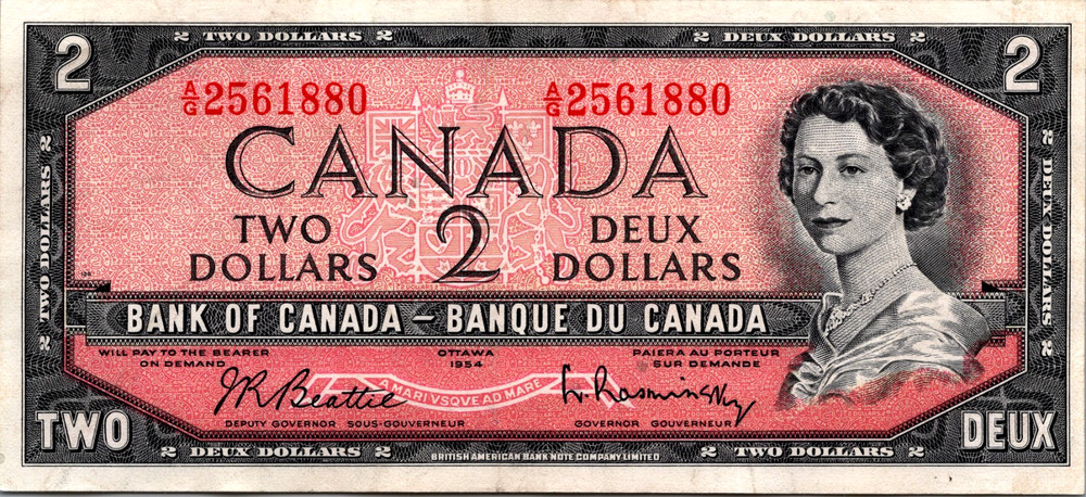 Canada 2 Dollars 1954 BC-38C XF