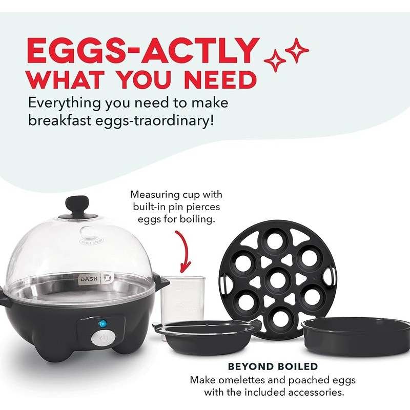 Electric Egg Cooker Multi-Function Hard Soft Poached Scrambled Easy Cleanup New
