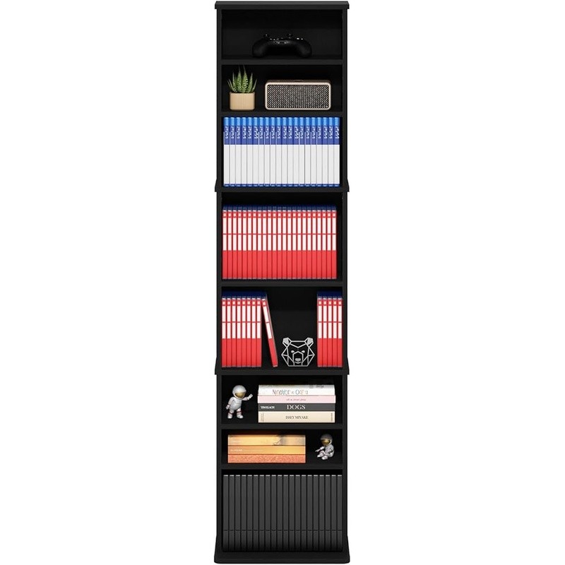 Adjustable Media Storage Rack DVD CD Shelf Durable Space Saving Organizer New