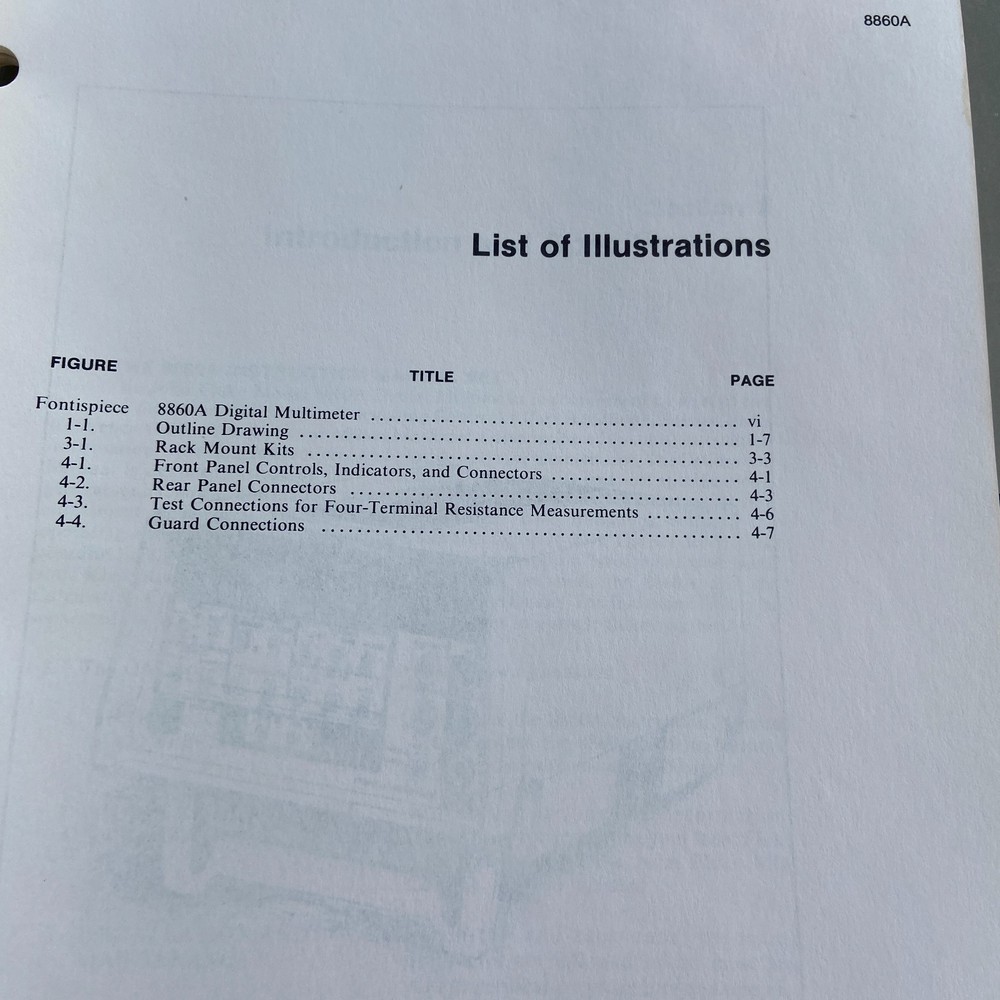 Fluke 8860A Digital Multimeter Operator Manual Handbook Instruction Calibration