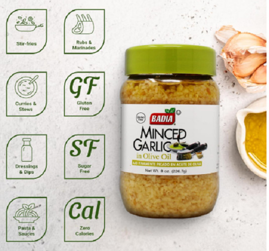 Badia Minced Garlic, 8 oz FREE SHAPPING