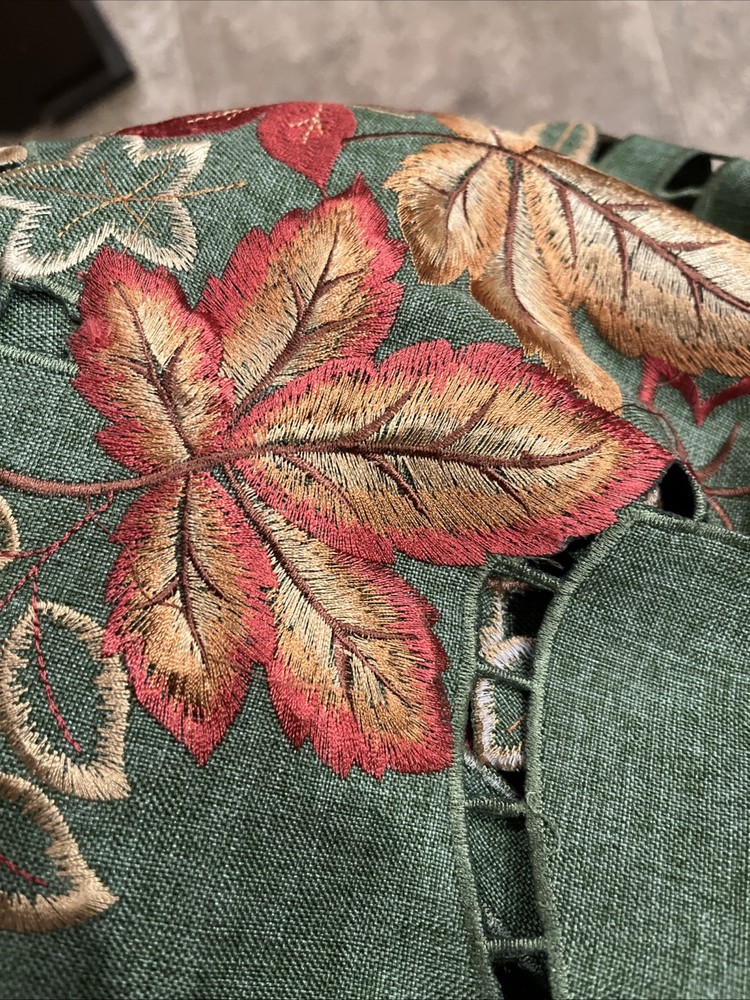 Thanksgiving 36” Square Accent table cover / Fall Decor / Cut Outs