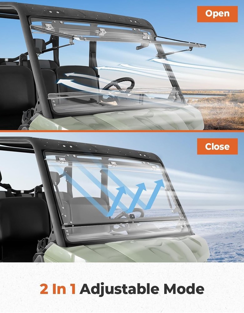 Can Am Defender Flip Windshield 1/5in Polycarbonate