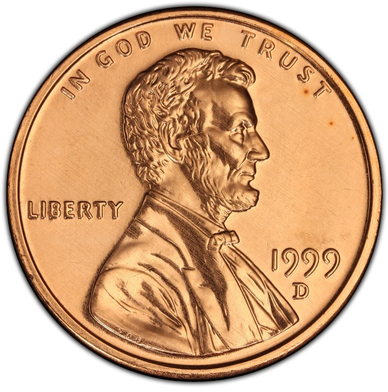 1999-D Mint State Lincoln Memorial Cent 1C