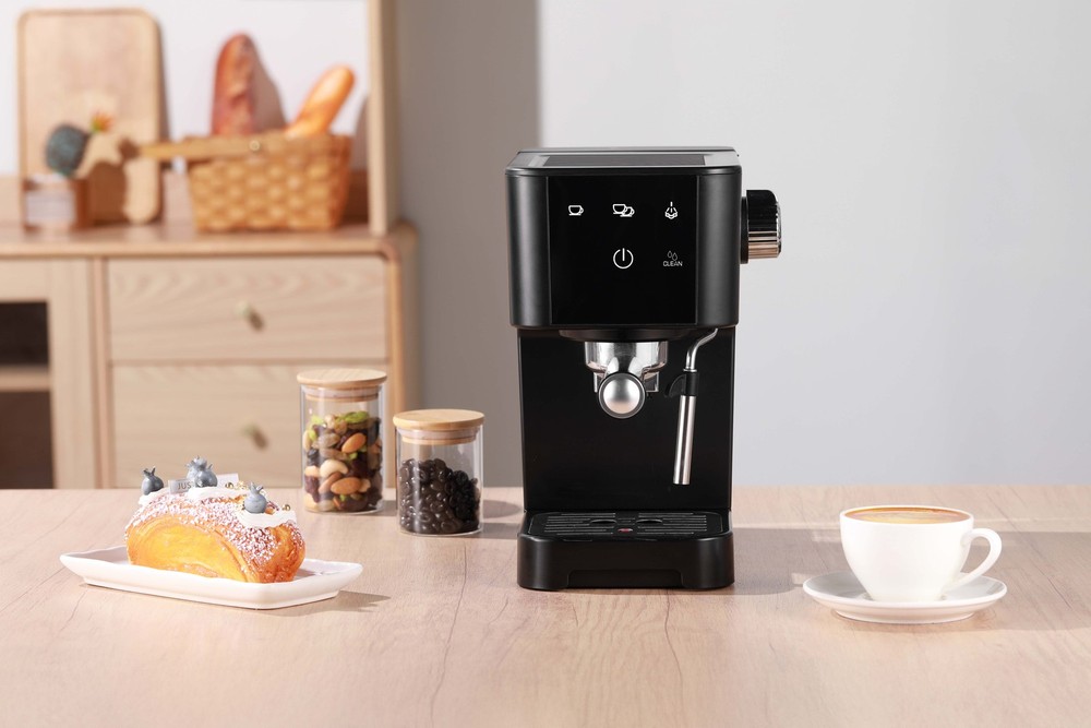 Mainstays 15 Bar, 2-Cup Black Matte Espresso Machine