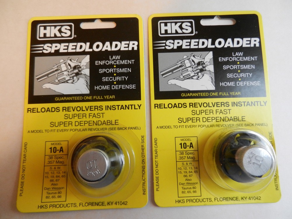 HKS Speedloader; 10-A; 6-Shot; 38 SPL 357 Mag; 2 Pack; Fast & Dependable