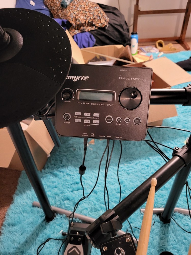 Amycce My First Electronic Drum Kit Metronome Record Function 5-Piece Set