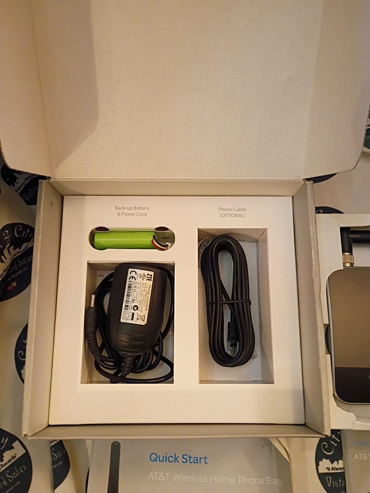 AT&T Wireless Home Phone Base Model WF720 Silver Open Box Complete