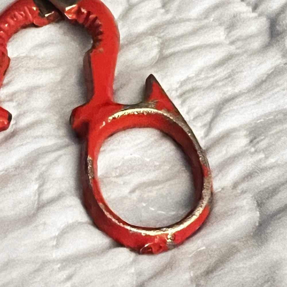 Vintage Kitchen Scissors Shears Red Handled Metal | Multipurpose 7.5” Taiwan