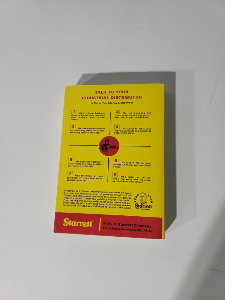 Vintage Starrett Tools First Edition #28 Tool Catalog Machinist CNC