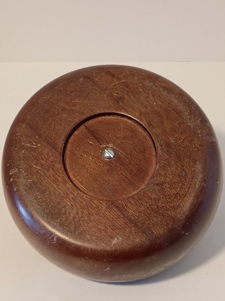 Vintage Wood Nut Bowl With Nutcracker Attached