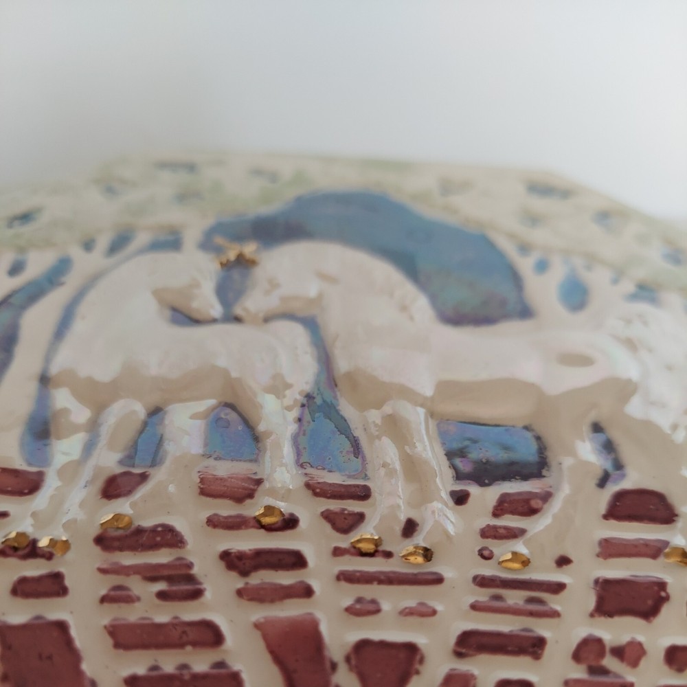 Handmade Ceramic Box Unicorns