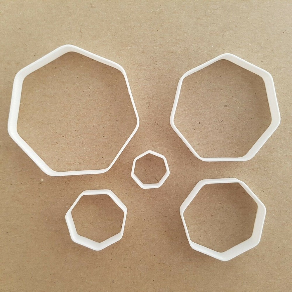 Heptagon Shape Mini Fondant Cutter Rounded Corners Small Sugarcraft Icing Basic