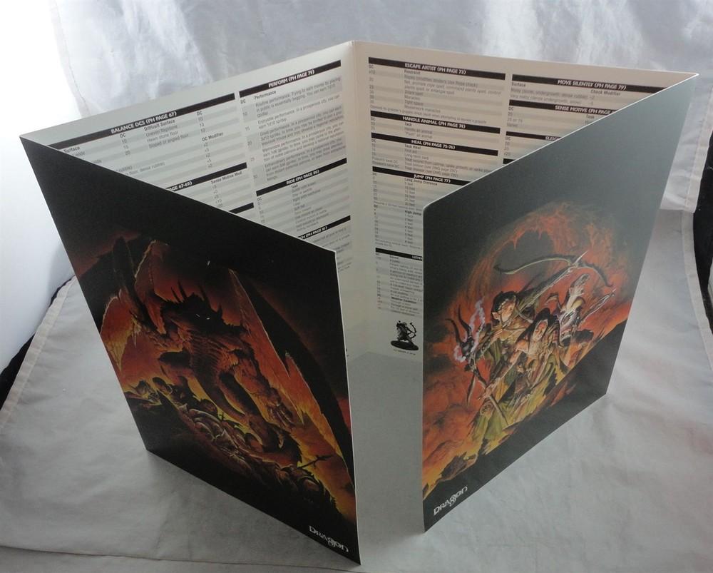 Dungeons and Dragons v3.5 4-Panel d20 Dungeon Master's Screen D&D