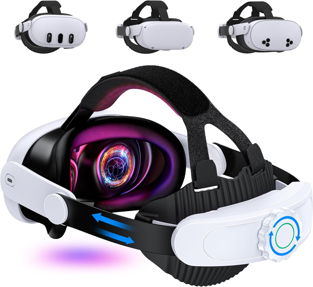 Upgraded Comfort Head Strap for Meta Quest 3/3S/Quest 2 - Adjustable Elite Strap