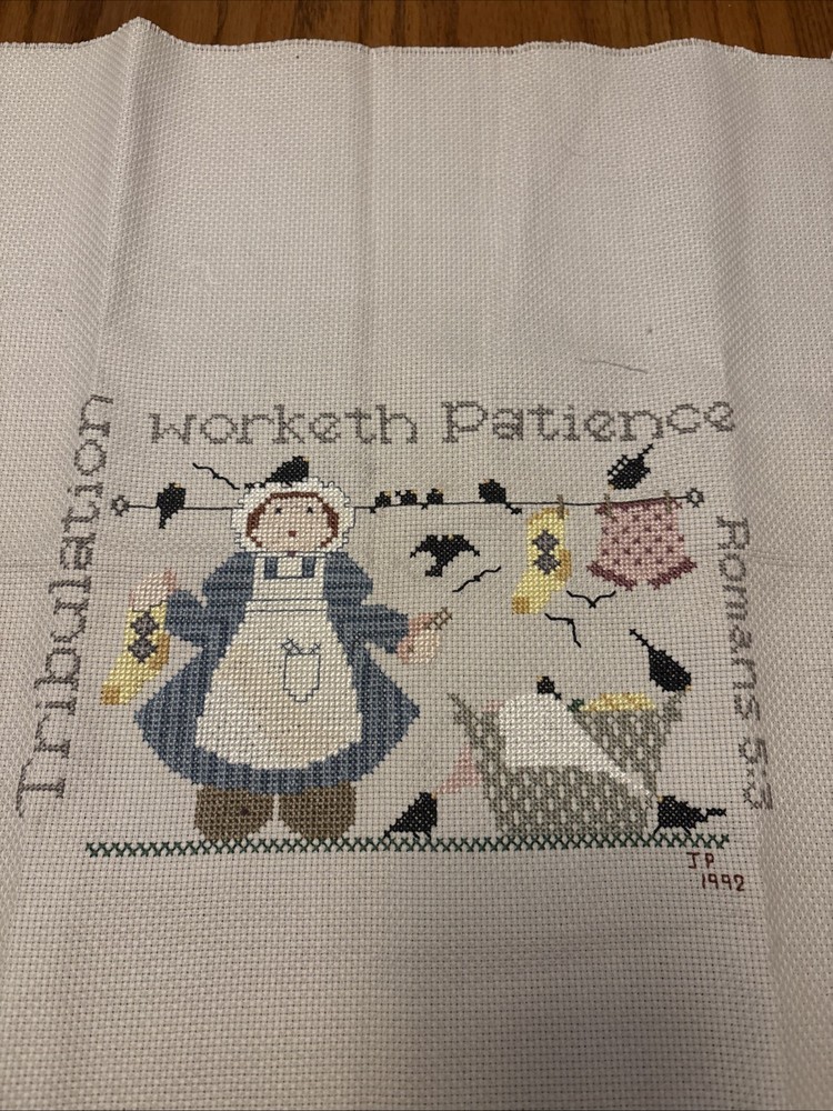 2 Unframed Counted Cross Stich Pieces