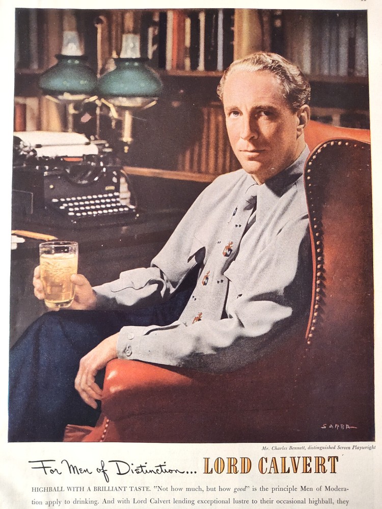 1949 Esquire Ads Lord Calvert Whiskey Charles Bennett Studebaker Commander Coupe