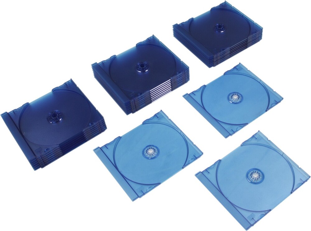 (25) CD Trays - New Standard Replacement Inserts Colored Frosted Blue #CDIS80FB