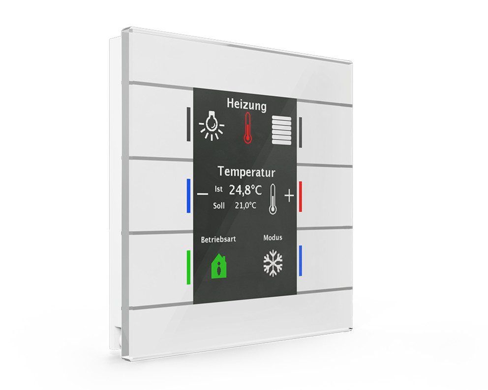 MDT Glass KNX Push Button II Smart with temperature sensor, White