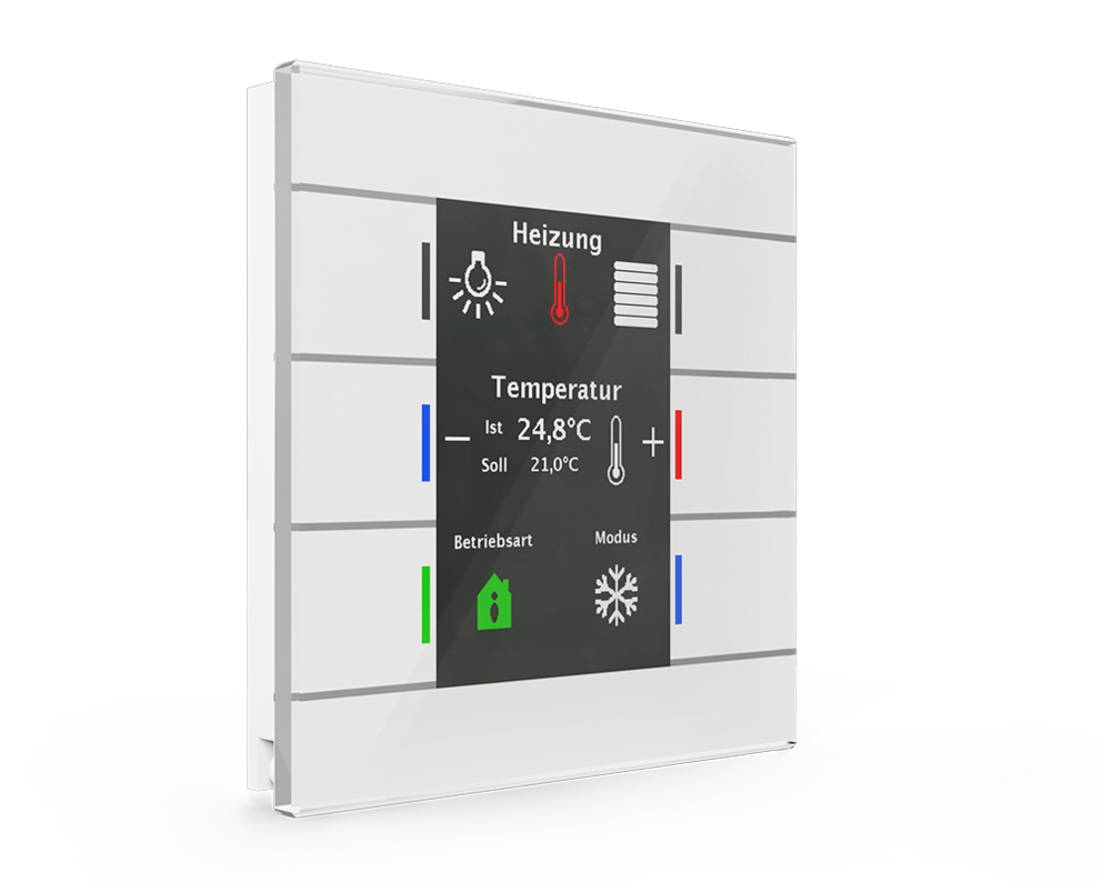 MDT Glass KNX Push Button II Smart with temperature sensor, White