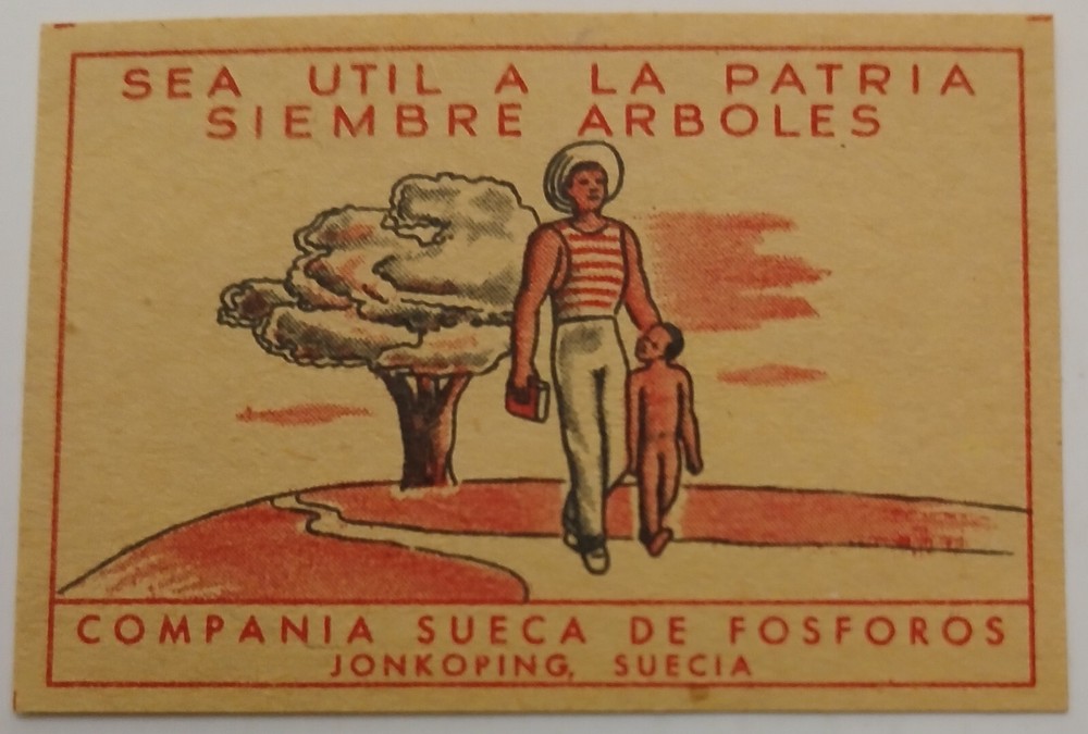 OLD MATCHBOX LABEL  - JONKOPING - MADE IN SWEDEN