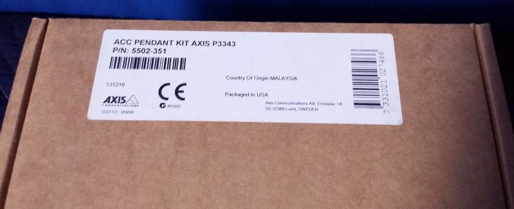 Axis 5502-351 Pendant Kit for P33 Series Cameras