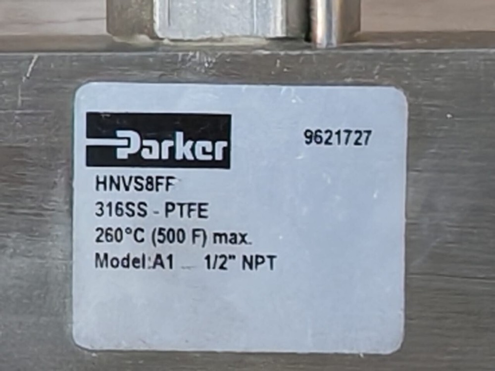 PARKER HNVS8FF NEEDLE PATTERN AND HAND VALVES