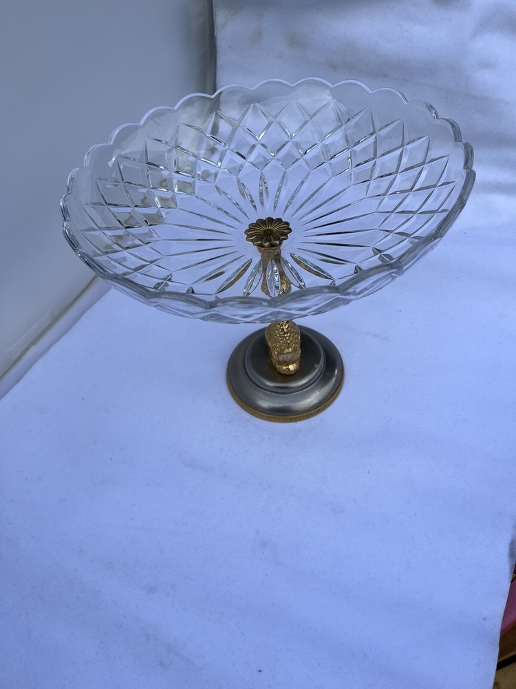 Val Saint Lembert Signed Crystal Vase