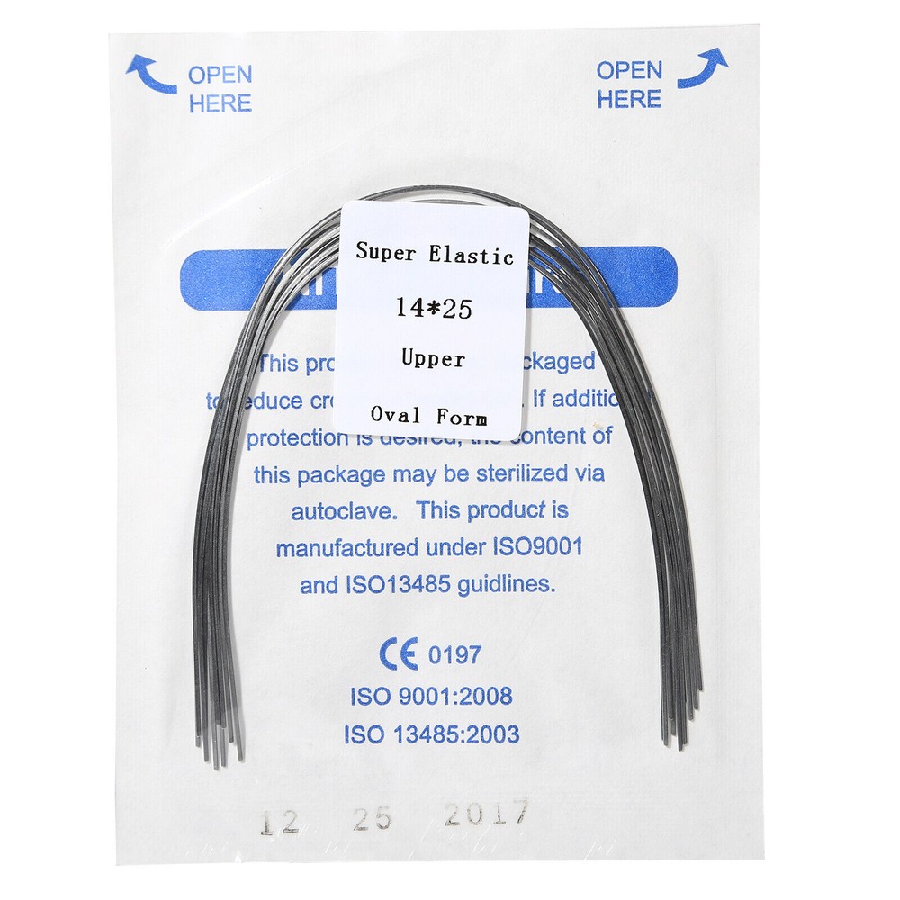 Dental Ortho Arch Wire Super Elastic Niti Reverse Curve Rectangular True Form