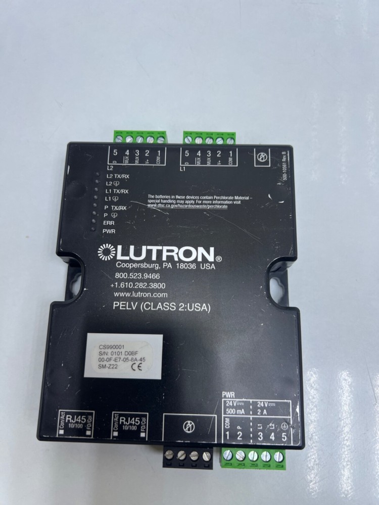 Lutron PELV CLASS2:USA Input/Output 24V 100mA Interface Control